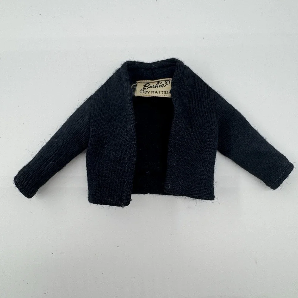 Vintage 1960s Barbie Commuter Set Black Knit Jacket Mattel‎ #916